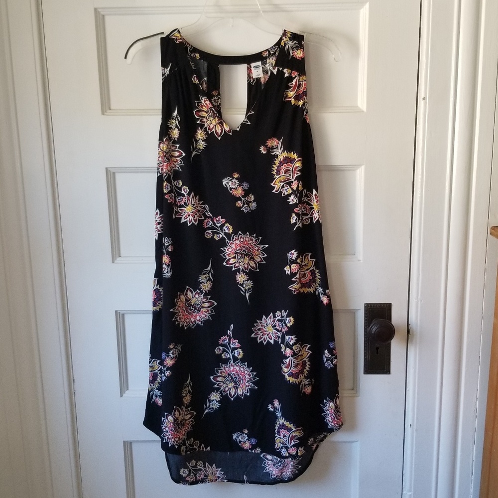 Black Print Sheath Dress